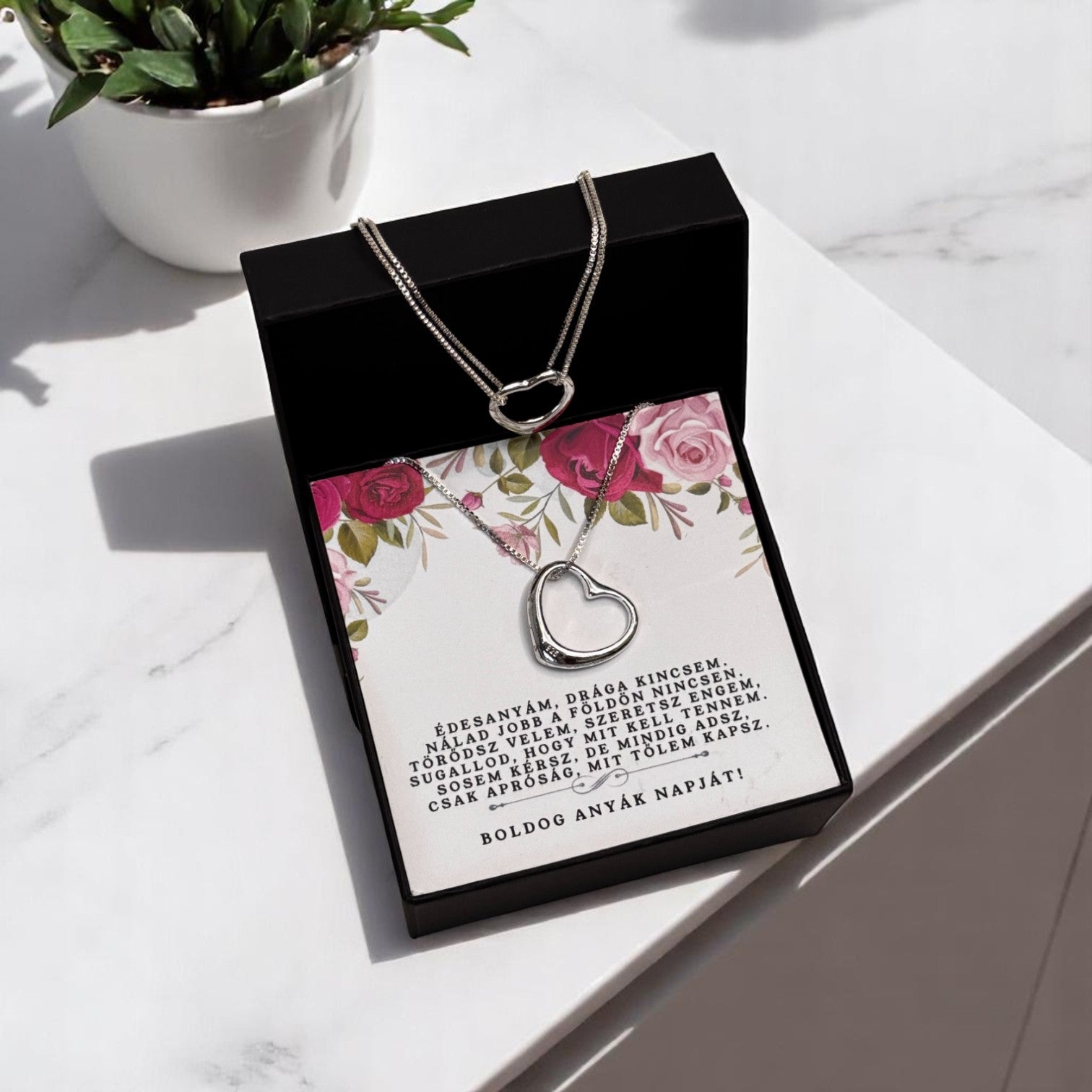Drága Édesanyám - Boldog Anyáknapját - A11-Z08 - karkötő és nyaklánc egyben 😍