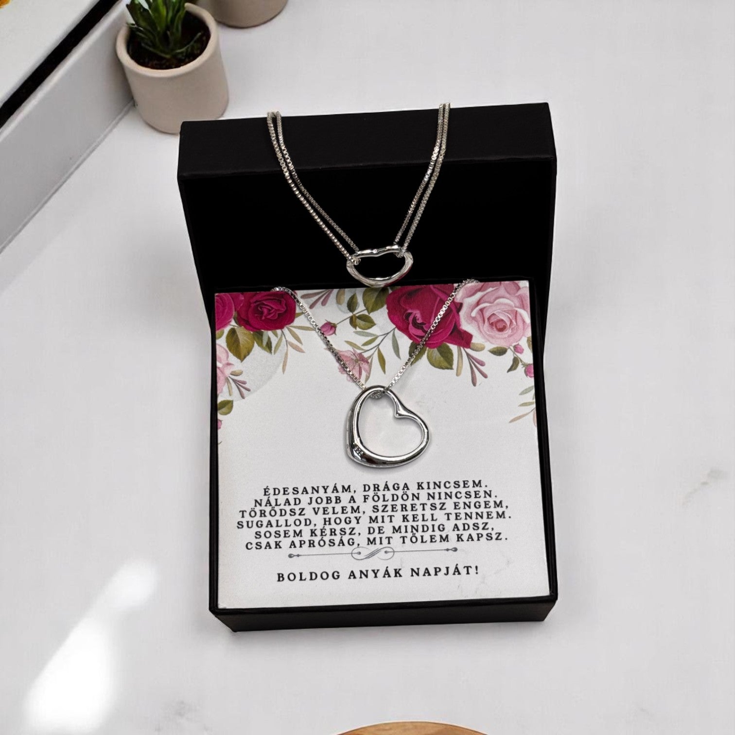 Drága Édesanyám - Boldog Anyáknapját - A11-Z08 - karkötő és nyaklánc egyben 😍