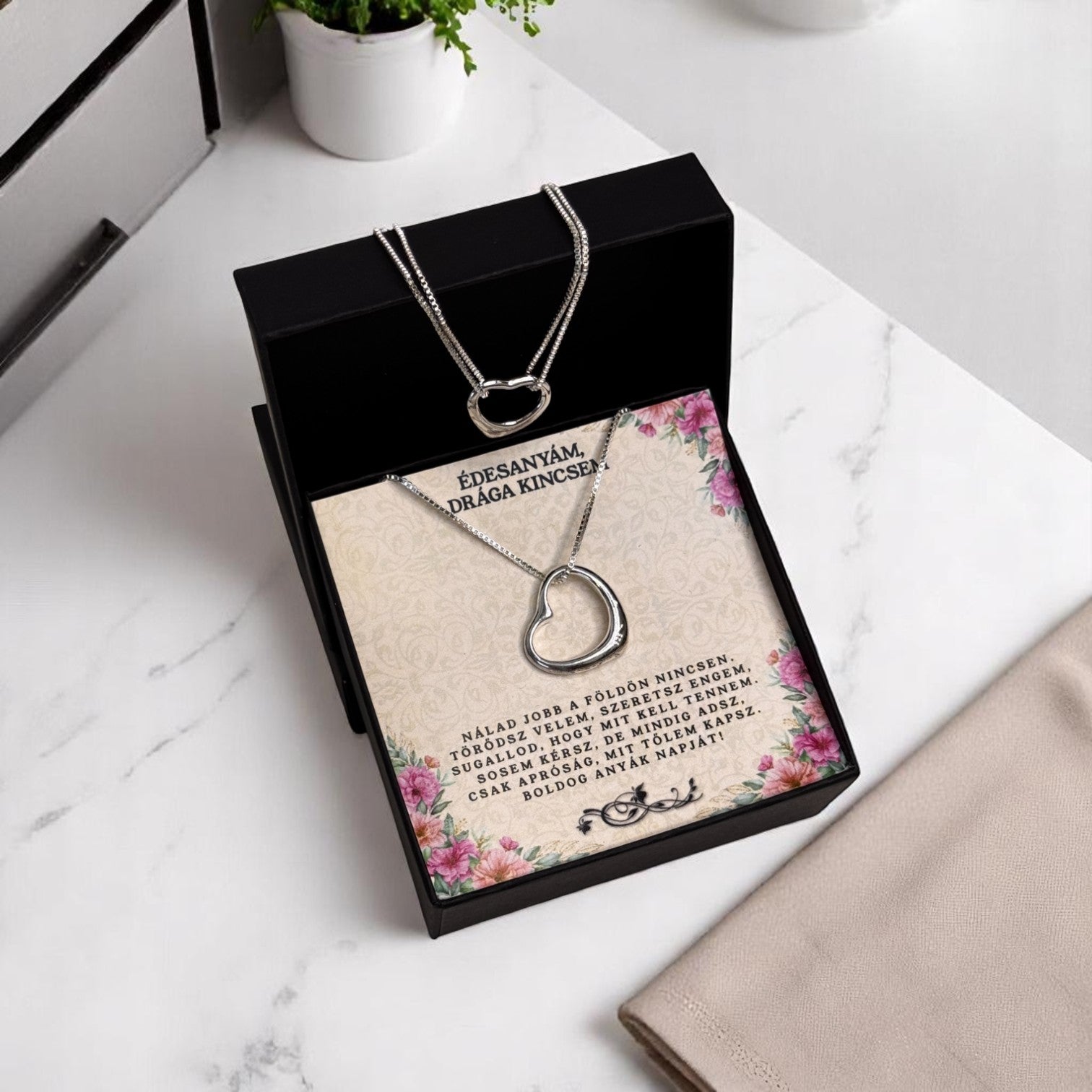 Édesanyám, drága kincsem - Nálad jobb a földön nincsen - A19-Z13 - karkötő és nyaklánc egyben 😍