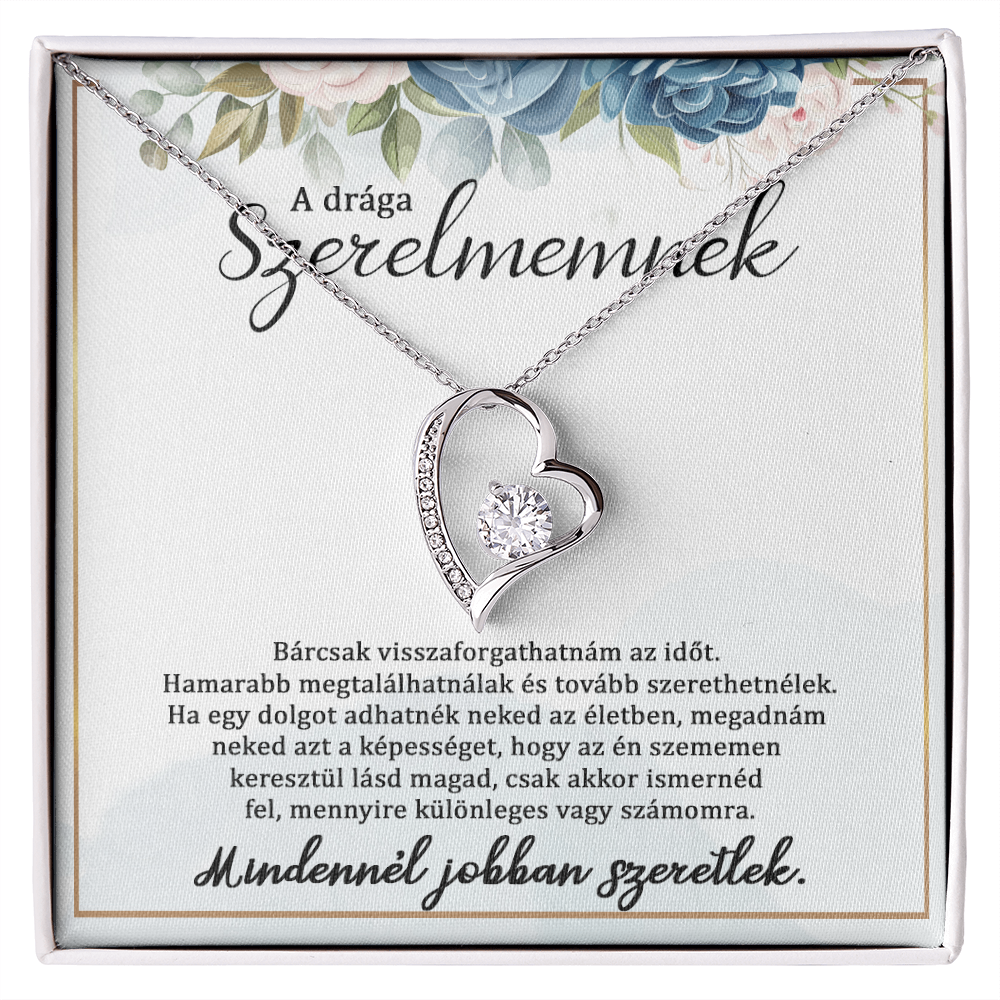 A drága szerelmemnek - Mindennél jobban szeretlek- A16-Z10 - (fehérarany bevonattal)