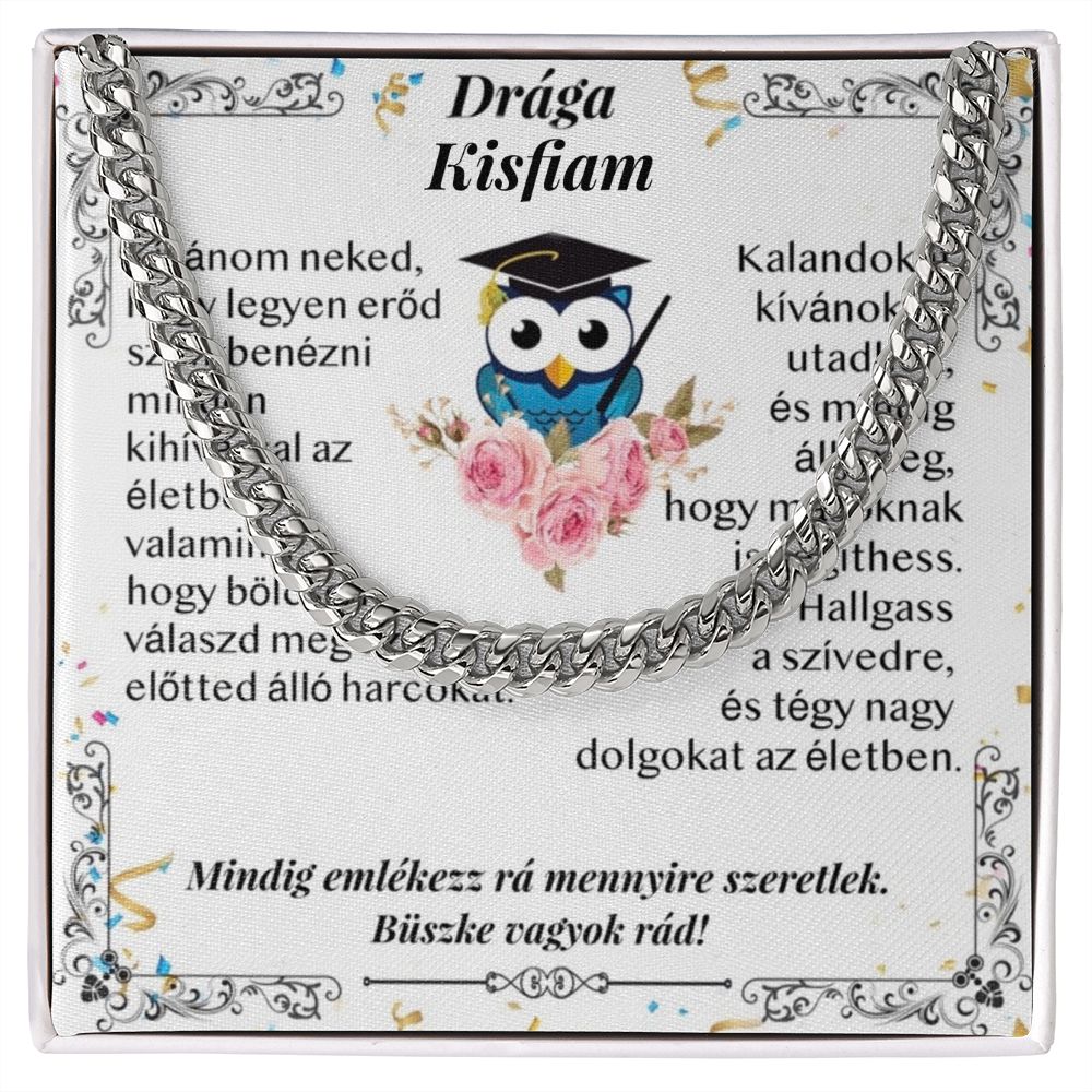 Drága Kisfiam - Ballagási Nyaklánc WE1 - egyedinyaklanc.hu