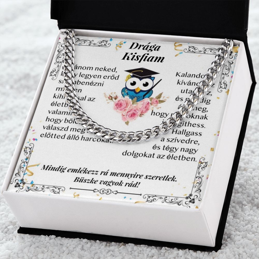 Drága Kisfiam - Ballagási Nyaklánc WE1 - egyedinyaklanc.hu