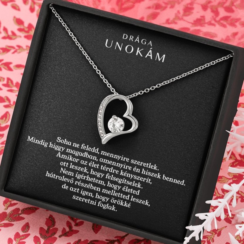 Drága Unokám - Örökké Szeretni Foglak - Nyaklánc - egyedinyaklanc.hu