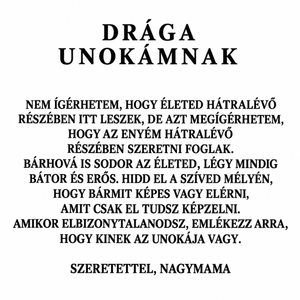 Fekete Bőr KARKÖTŐ (Tollas) - Drága Unokám ❤ - 0-FLB-Z19