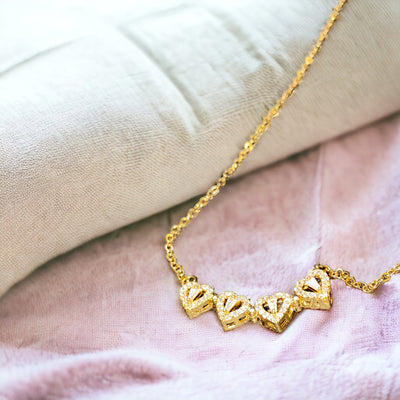 Drága Unokám - Kívánom neked - A05-Z14 - Szív medál (14k arany bevonat)