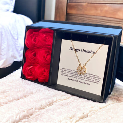 Drága Unokám - Az élet gyorsan szalad - A06-Z03 - Szív medál (14k arany bevonat)