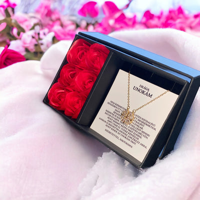 Drága Unokám - Nem ígérhetem - A04-Z02 - Szív medál (14k arany bevonat)